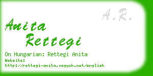 anita rettegi business card